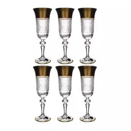 Набор хрустальных фужеров для шампанского Crystal Heart на 6 персон